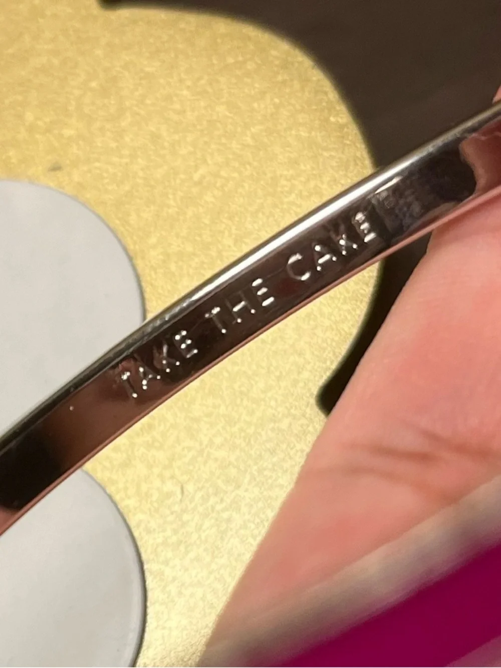 Kate Spade, “Take The Cake” pink enamel bangle GUC - Picture 6 of 7